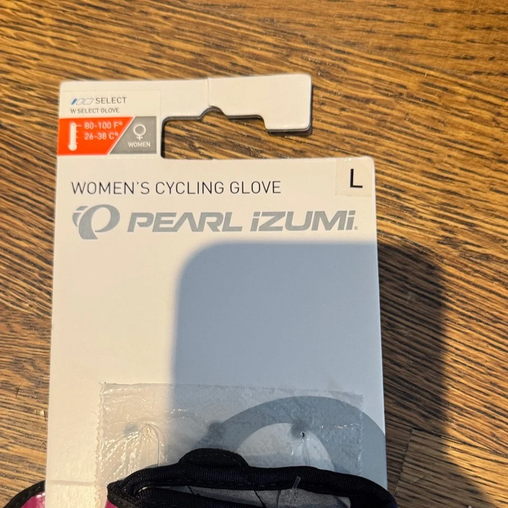 Pearl Izumi Women's Pink and Black Cycling Gloves - Picture 2 of 3